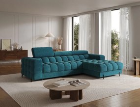 Ъглов диван Freyia-Петролен-Десен