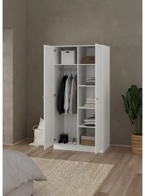 Бял гардероб 99x200x62 cm Billund – Tvilum