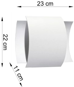 Бяла стенна лампа Forgmi - Sollux