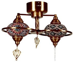 Плафонен полилей YENI 1xE27/40W/230V бронзов