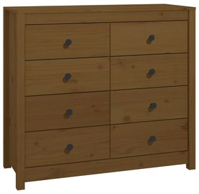 821772 vidaXL Страничен шкаф, меденокафяв, 100x40x90 см, борово дърво масив