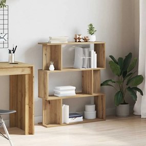 855773 vidaXL Библиотека, дъб артизан, 80x24x96 см, инженерно дърво