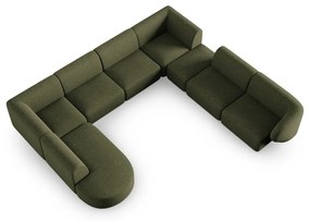 Зелен ъгъл U-образен диван, десен ъгъл Shane - Micadoni Home