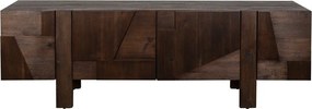 Маса за телевизор от масивна дървесина в тъмно естествен цвят 188x60x45 cm Bruneau – Dutchbone