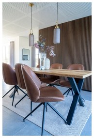 Кафяви трапезни столове в цвят коняк в комплект от 2 броя Monte - House Nordic