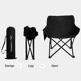 Сгъваем туристически стол с практичен калъф за носене Кремообразно