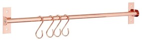 Železná nástěnná tyč v barvě růžového zlata Premier Housewares Sorello