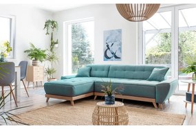 Тюркоаз разтегателен ъглов диван (променлив) Dazzling Daisy – Miuform
