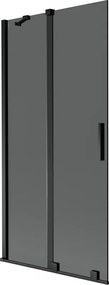 Mexen Velar двукрилен плъзгащ се параван за вана 95 x 150 cm, графит, черен - 896-095-000-41-70