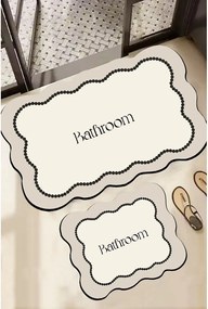 Кремави килими за баня в комплект 2 бр. 60x100 cm Bounde – Foutastic