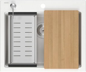 гранитна мивка KURT 110 WORKSTATION White