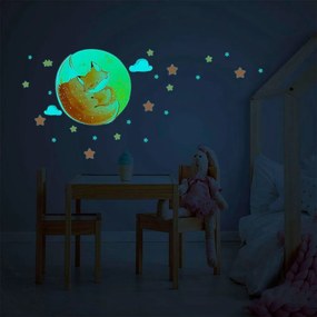 Детски стикер за стена 30x30 cm Dreamy Fox - Ambiance