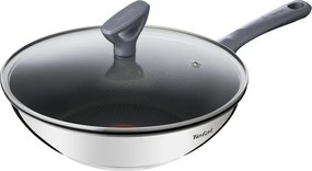 Уок тиган с капак и незалепващо покритие от неръждаема стомана ø 28 cm Daily Cook G7309955 – Tefal