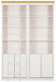 Бяла библиотека от масивен бор 148x223 cm Anita – Støraa