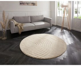 Кремавобял килим, ø 160 cm Norwalk Fergus - Mint Rugs