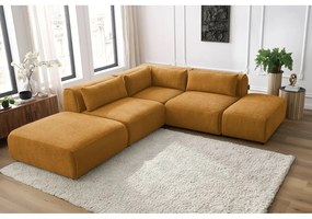 Ъглов диван в цвят горчица (променлив) Jeanne - Bobochic Paris