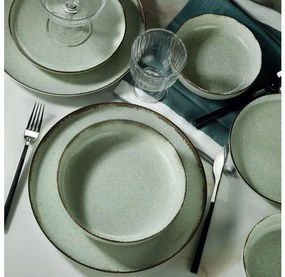 24-частов комплект за хранене, зелен/порцелан