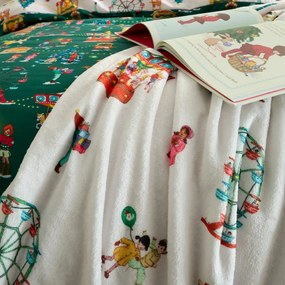 Бяло бебешко одеяло от микроплюш 150x200 cm Christmas Fairground – Belle &amp; Boo