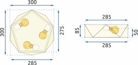 Плафон Diamond Gold APP875-C 30 cm