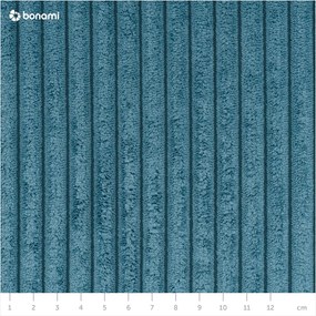 Тюркоаз сгъваем ъглов диван от рипсено кадифе Sara – Ropez