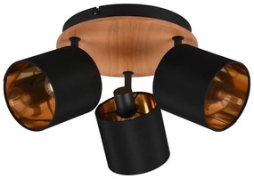 Прожектор в черен и естествен цвят ø 12 cm Tommy – Reality