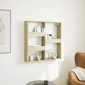 854546 vidaXL Стенен шкаф, сонома дъб, 80x15x80 см, инженерно дърво