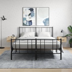 829875 vidaXL Нощни шкафчета за стенен монтаж, 2 бр, сонома дъб, 35x35x20 см
