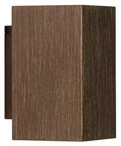 Модерна стенна лампа тъмно бронз квадратна 2-светлина - Sandy