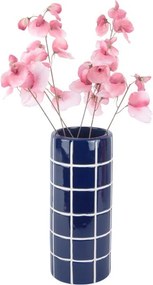 Синя керамична ваза (височина 30 cm) Retro Tiles – PT LIVING