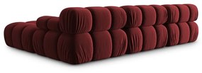 Червен ъглов диван от кадифе Bellis - Micadoni Home
