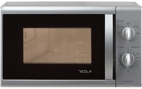 Микровълнова фурна Tesla MW2030MS, 700W, 20 литра, Размразяване, Загряване, Таймер, Сребрист