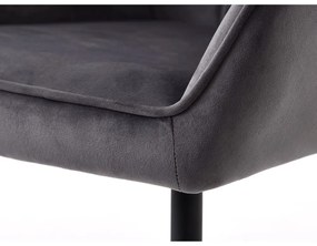 Сиви тапицирани трапезни столове в комплект с подлакътници 2 бр. Nolan Square – Unique Furniture