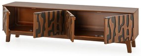 Кафява маса за телевизор от масивно манго 180x50x40 cm Kantu – MOME
