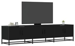 3300785 vidaXL ТB шкаф, черен, 180x35x41 см, инженерно дърво