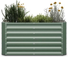 Blumfeldt High Grow Straight повдигната градина 120x60x60 см стоманен профилиран лист лесен монтаж, ръждa- и мразоустойчива