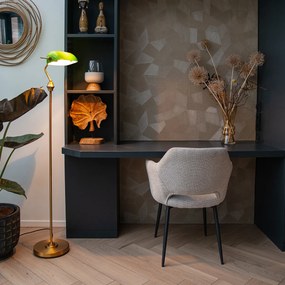 Класическа подова лампа за нотариус бронз със зелено стъкло - Banker