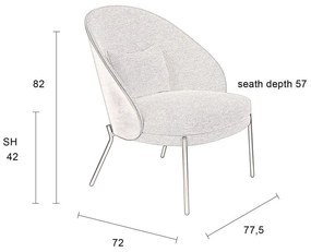 Бежов фотьойл Rodin - Dutchbone