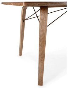 Трапезна маса с дъбов плот 90x180 cm Lujan – MOME