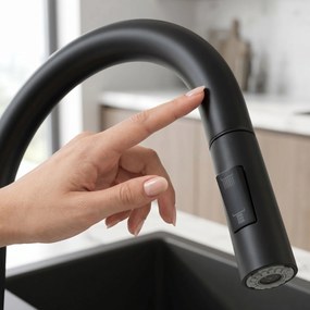 Смесител за кухня Rea Fresh Touch Black Matt