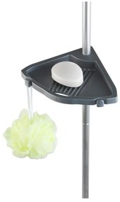 Сив телескопичен стенен рафт за баня Easy - Wenko