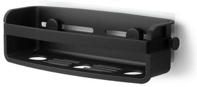 Черен пластмасов рафт за баня без пробиване Flex Adhesive – Umbra