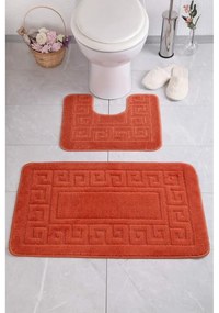 Оранжеви тоалетни постелки за баня в комплект от 2 бр. Ethnic - Foutastic