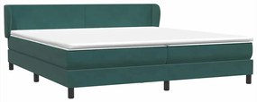 3317370 vidaXL Box Spring легло с матраци Тъмнозелено 180x210 cm кадифе