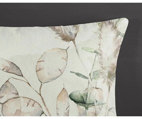 Зелено-кремаво единично удължено фланелено спално бельо 140x220 cm Marjan – Good Morning