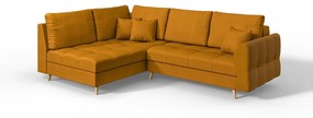 Ъглов диван (ляв ъгъл) в цвят горчица Ariella - Ropez