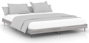 832259 vidaXL Рамка за легло, сив сонома, 120x200 см, инженерно дърво