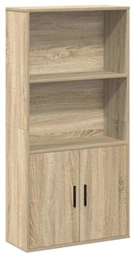 860420 vidaXL Библиотека, сонома дъб, 60x24x120 см, инженерно дърво