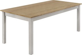 Меламинов - МДФ трапезен маса Fira в бял - дъб цвят 180x90x78см.