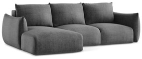 Тъмносив сгъваем ъглов диван (ляв ъгъл) Leila – Makamii