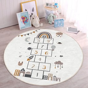 Кремав детски килим ø 120 cm Comfort - Mila Home